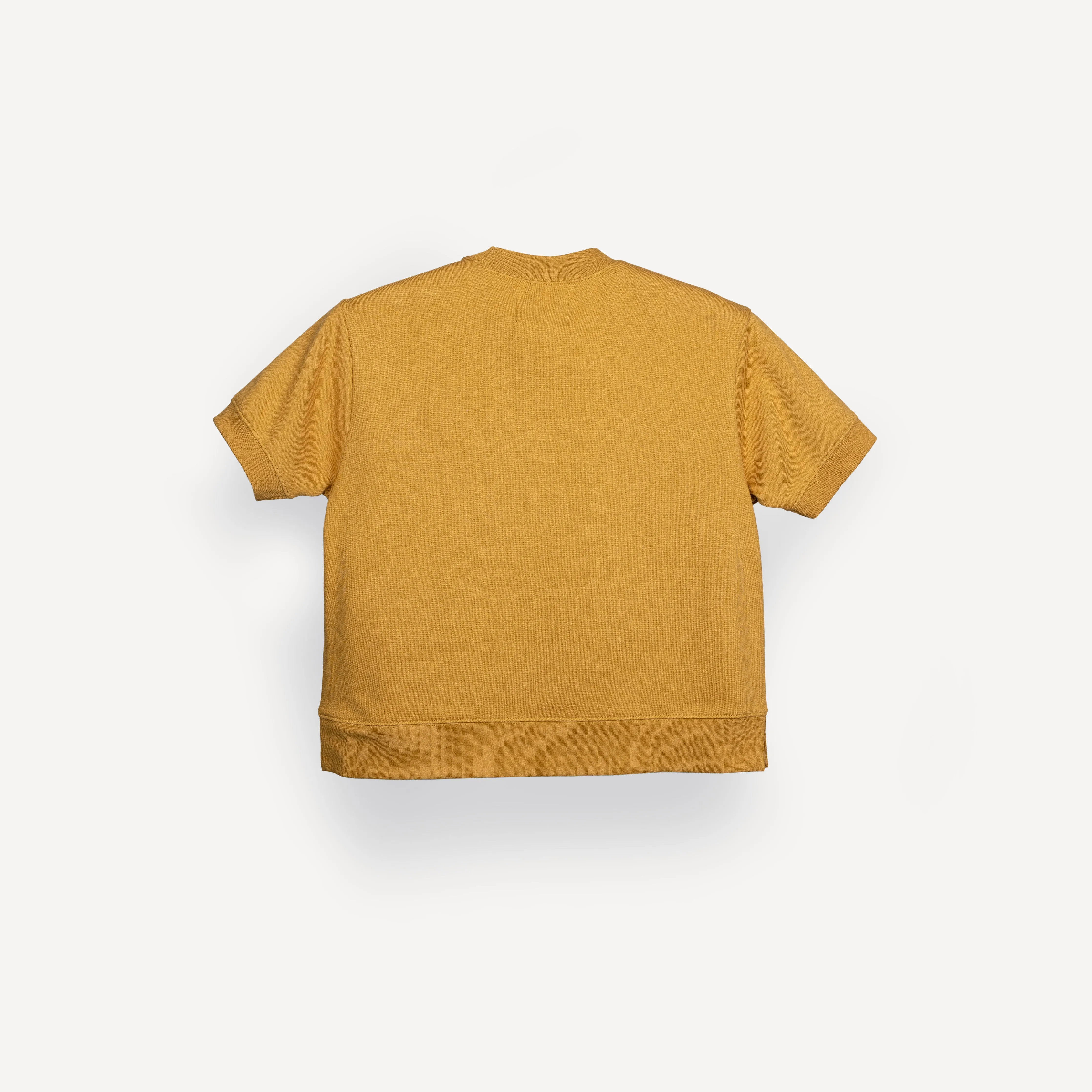 Womens Oversized Fleece Tee Shirt - Honey Mustard