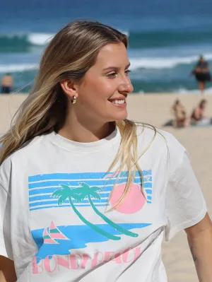 Women's Sail Away Oversized Tee (Ecru)