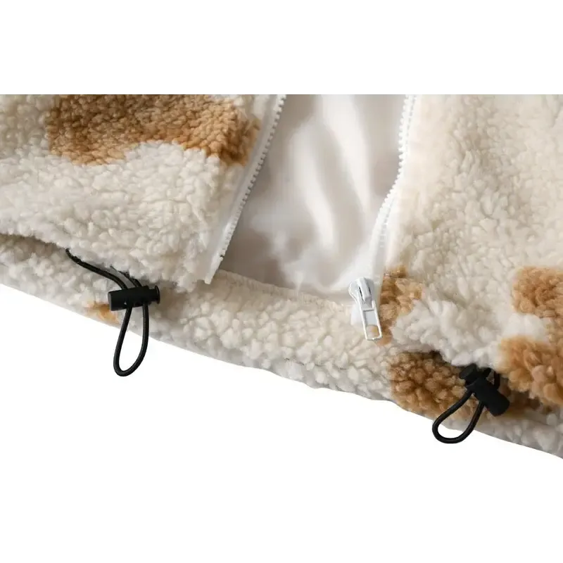 Y2K Teddy Bear Fuzzy Hoodie for Retro Fashion Lovers