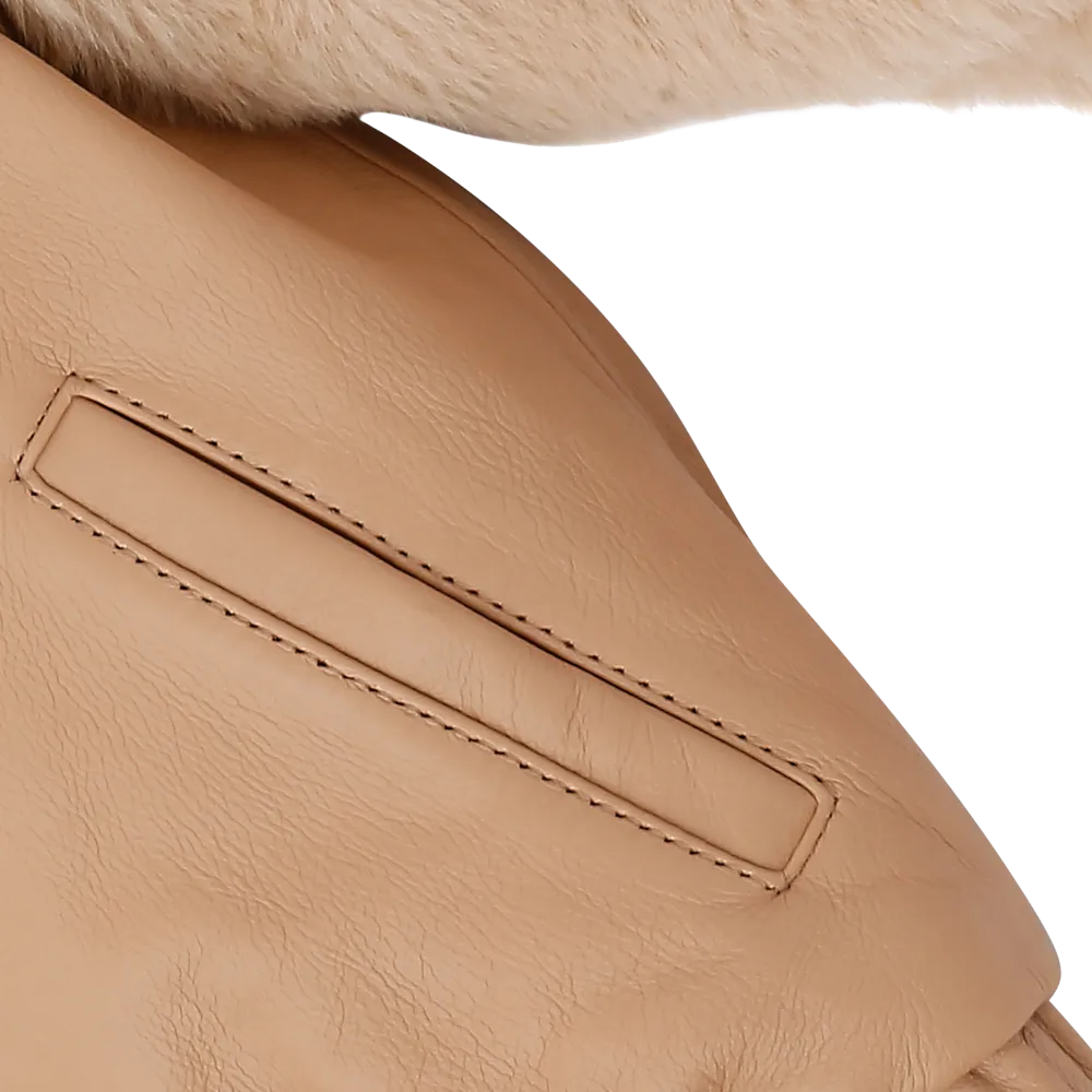 Yuki Leather Jacket | Fluffy Bunny | Light Rust Leather