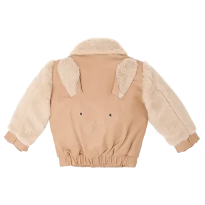 Yuki Leather Jacket | Fluffy Bunny | Light Rust Leather