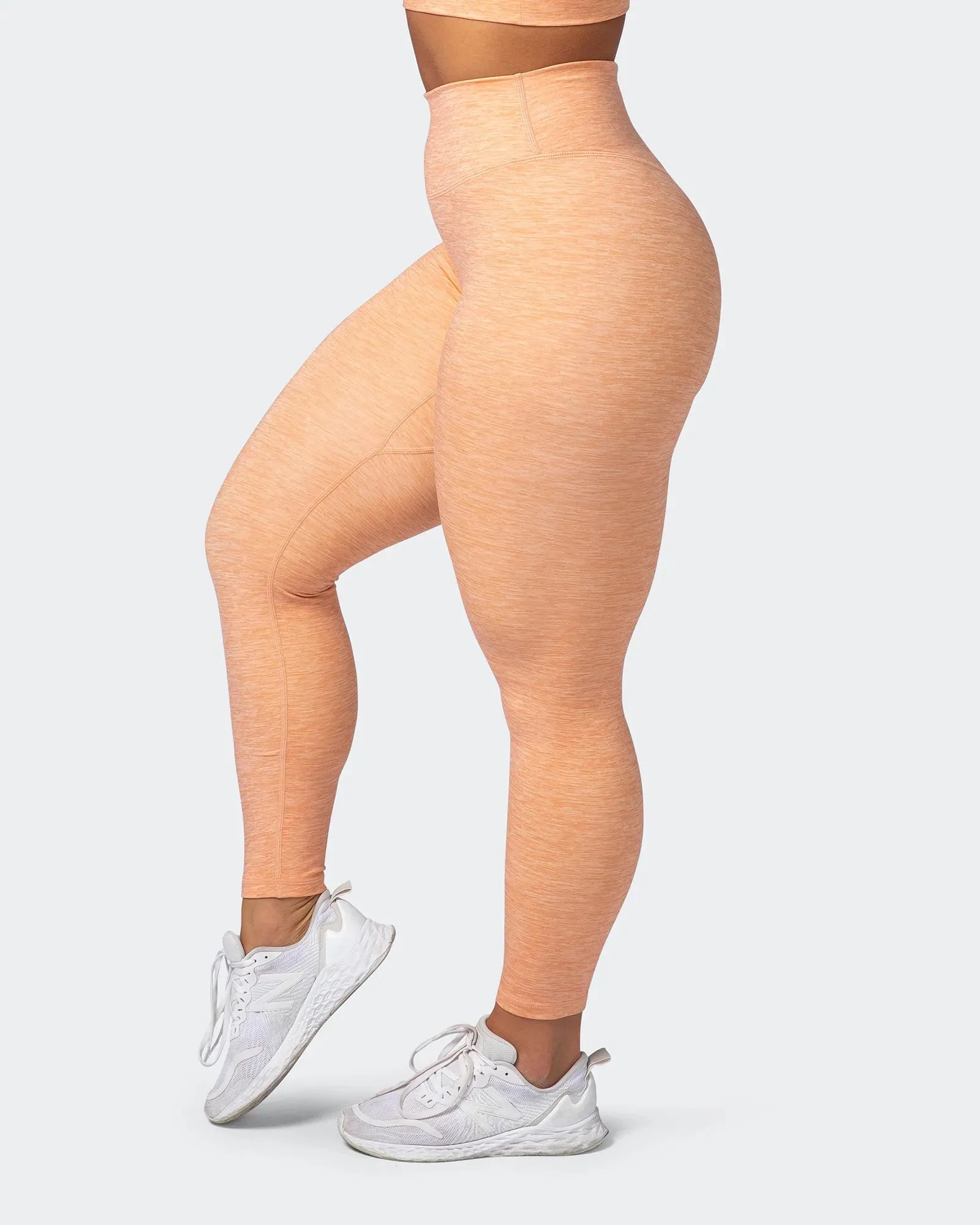 Zero Rise Everyday Ankle Length Leggings - Apricot Marl